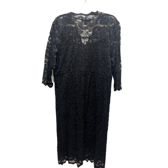 Karen Kane NWT Black Lace Scalloped Sheath Dress - Picture 9 of 10